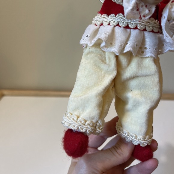 Mark Roberts Christmas Fairy Santa Elf Red Silly Jester Joker Outfit 9" Ornament - Picture 4 of 7